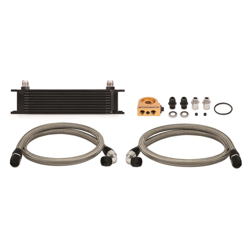 Mishimoto Non-Thermostatic Black Universal 10 Row Oil Cooler Kit
