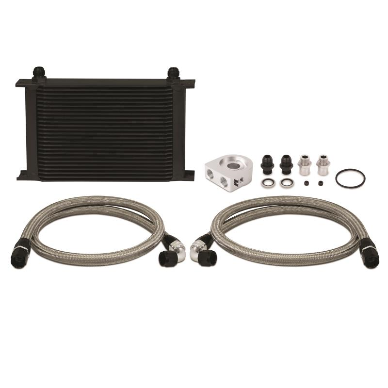 Mishimoto Non-Thermostatic Black 25-Row Universal Oil Cooler Kit