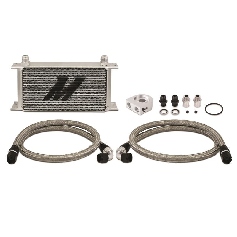 Mishimoto Thermostatic 19-Row Universal Silver Oil Cooler Kit