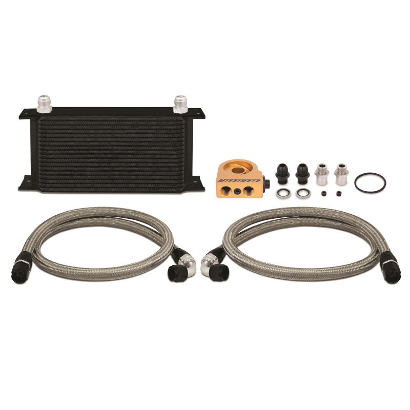 Mishimoto Thermostatic 19 Row Universal Black Oil Cooler Kit