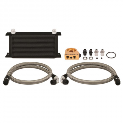 Mishimoto Thermostatic 19 Row Universal Black Oil Cooler Kit
