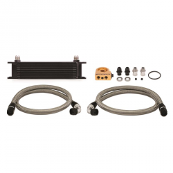 Mishimoto Black Thermostatic 10 Row Oil Cooler Kit