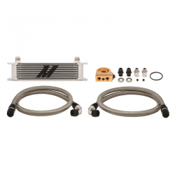 Mishimoto Silver Thermostatic 10 Row Oil Cooler Kit