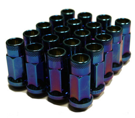 thumbnail image 2 of Muteki SR48 4-Wheel Lock Lug Nuts Set – 12x1.5 Acorn Open End – Blue Chrome 2 of 2