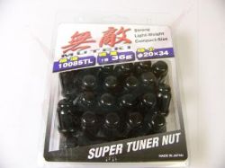 Muteki Black M12x1.5 Closed Ended Lug Nuts: 20 Pack