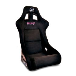 NRG PRISMA Black Alcantara Large Fiberglass Bucket Seat
