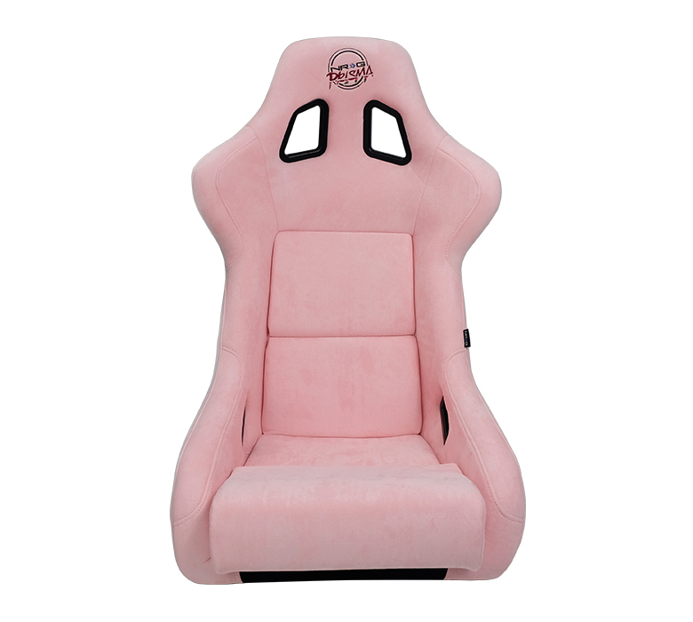 NRG PRISMA Pink Alcantara Large Fiberglass Bucket Seat
