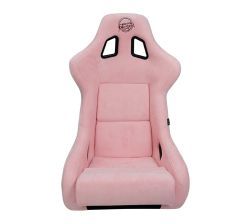 NRG PRISMA Pink Alcantara Large Fiberglass Bucket Seat
