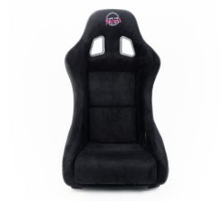 NRG PRISMA Black Alcantara Meduim Fiberglass Bucket Seat