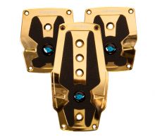 NRG Chrome Gold Aluminum Manual Sport Pedals