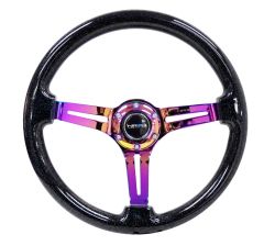 NRG 350mm Black Sparkled w/ Neochrome Center Steering Wheel