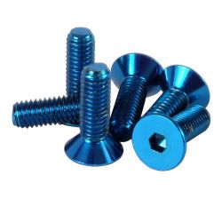 NRG Blue Conical Steering Wheel Screw Upgrade Kit