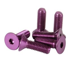 NRG Purple Conical Steering Wheel Screw Upgrade Kit