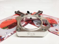 Power Rev Racing 06-11 Civic Si Silver Throttle Body Spacer w/ Gaskets