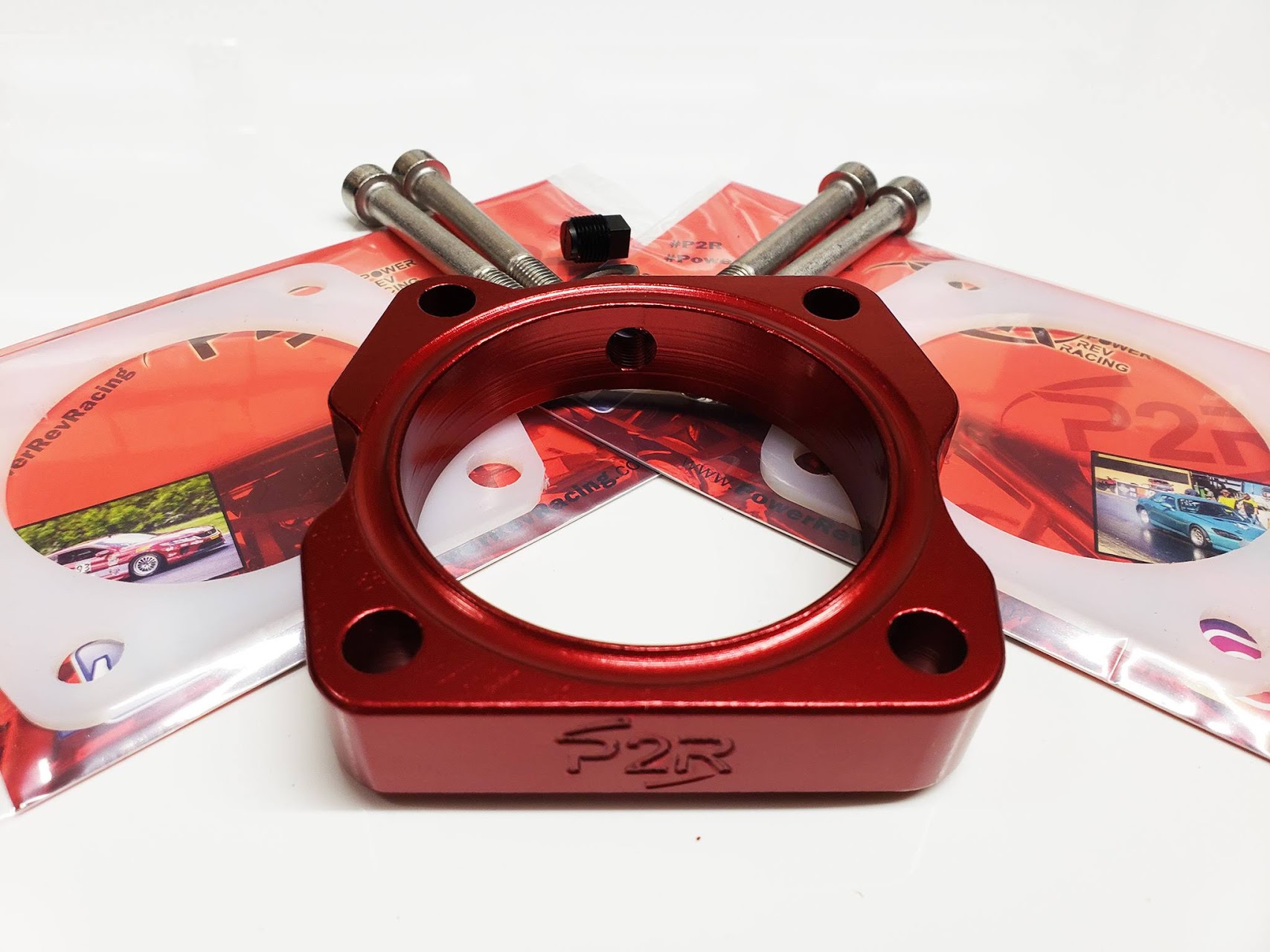 Power Rev Racing 04-08 TL / 03-10 Accord V6 Red Throttle Body Spacer