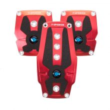 NRG Red Pad Cover Plate Racing Pedals Manual Transmission
