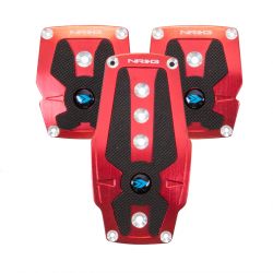 NRG Red Pad Cover Plate Racing Pedals Manual Transmission