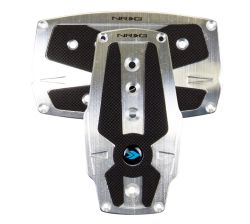 NRG Silver Pad Cover Plate Racing Pedals Automatic