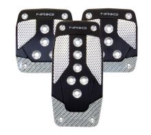 NRG Black and Silver Aluminum Sport Pedals Manual Transmission