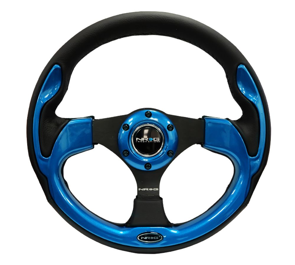 NRG Blue Trim 320mm leather Steering Wheel