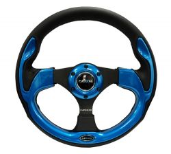 NRG Blue Trim 320mm leather Steering Wheel