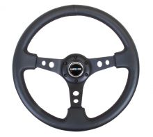 NRG Black Center Leather 350mm Steering Wheel