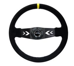 NRG Suede 350mm Deep Dish Steering Wheel Two Spoke