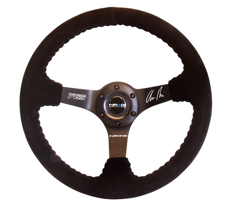 NRG Matte Black Odi Signature 350mm Deep Dish Steering Wheel