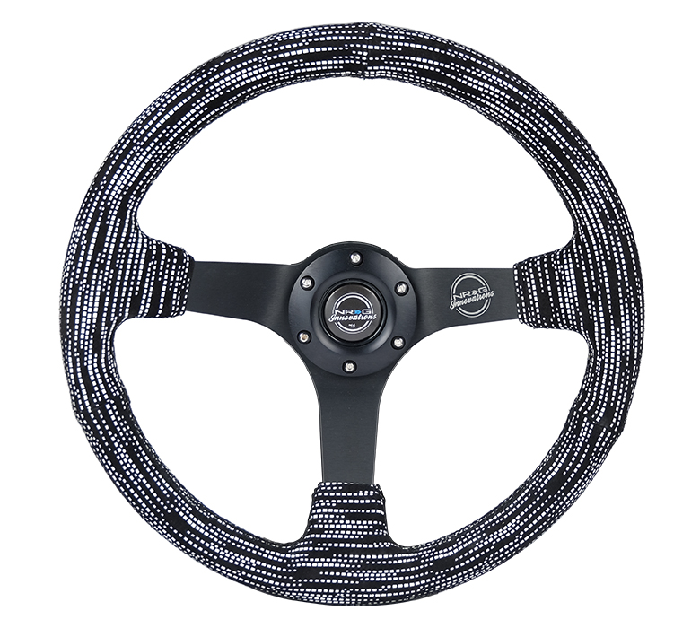 NRG 350mm Black Micro Fiber Hyper Steering Wheel