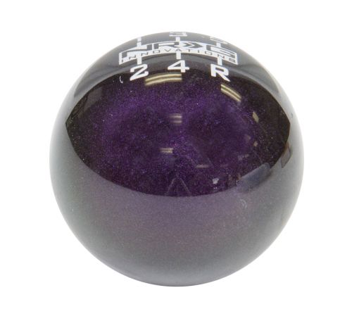 Universal Purple Pearl Acrylic Gear Shift Knob - 54mm Round Ball With Adapters