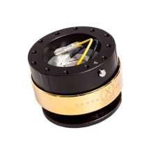 NRG Black Body Chrome Gold Ring 2.0 Quick Release