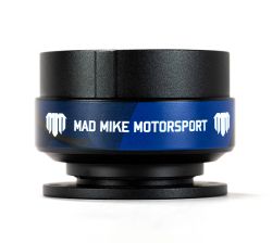 NRG Mad Mike Black with Blue Camo Ring 2.0 Quick Release