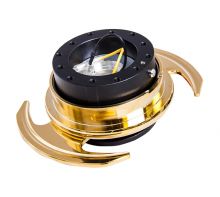 NRG Black Body and Chrome Gold Ring 3.0 Quick Release