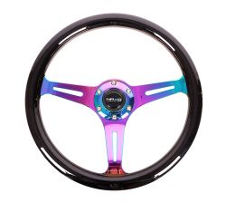 NRG Black Classic 350mm Woodgrain Steering Wheel