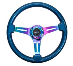 NRG Blue 350mm Woodgrain Steering Wheel