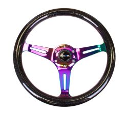 NRG Black NeoChrome Sparkled Woodgrain 350mm Steering Wheel