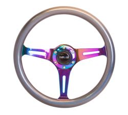 NRG Woodgrain Chameleon Spoke 350mm Steering Wheel