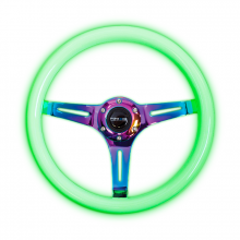 NRG Green Luminor 350mm Woodgrain Steering Wheel