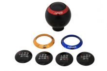 NRG Black Shift Knob with Interchangeable Rings Universal NRG Black Shift Knob with Interchangeable Rings Universal