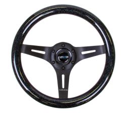 NRG Black Sparkled Woodgrain 310mm Steering Wheel