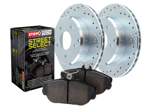 StopTech Slotted & Drilled Front Brake Rotors for 00-09 S2000 