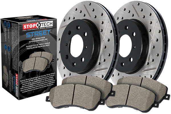 Stoptech 94-01 Integra Front Street Drilled/Slotted Rotor and Pad Kit