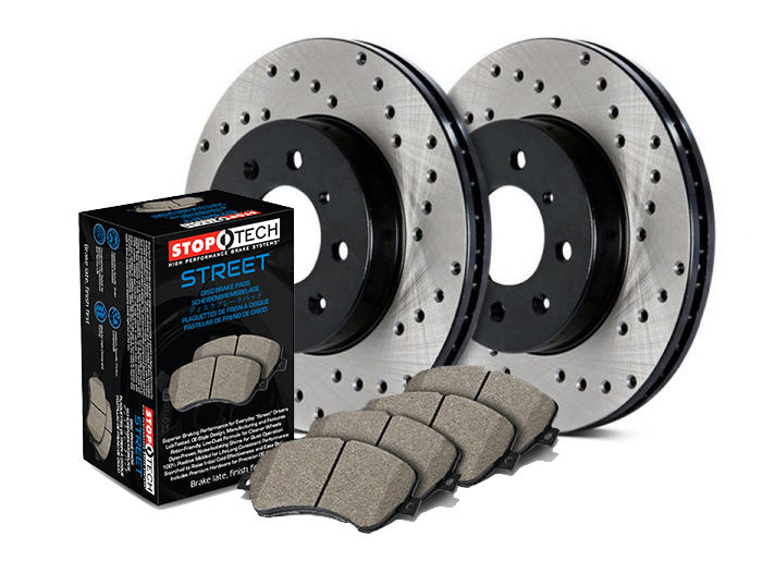 StopTech 04-10 TSX Front Street Drilled Rotor and Pad Kit