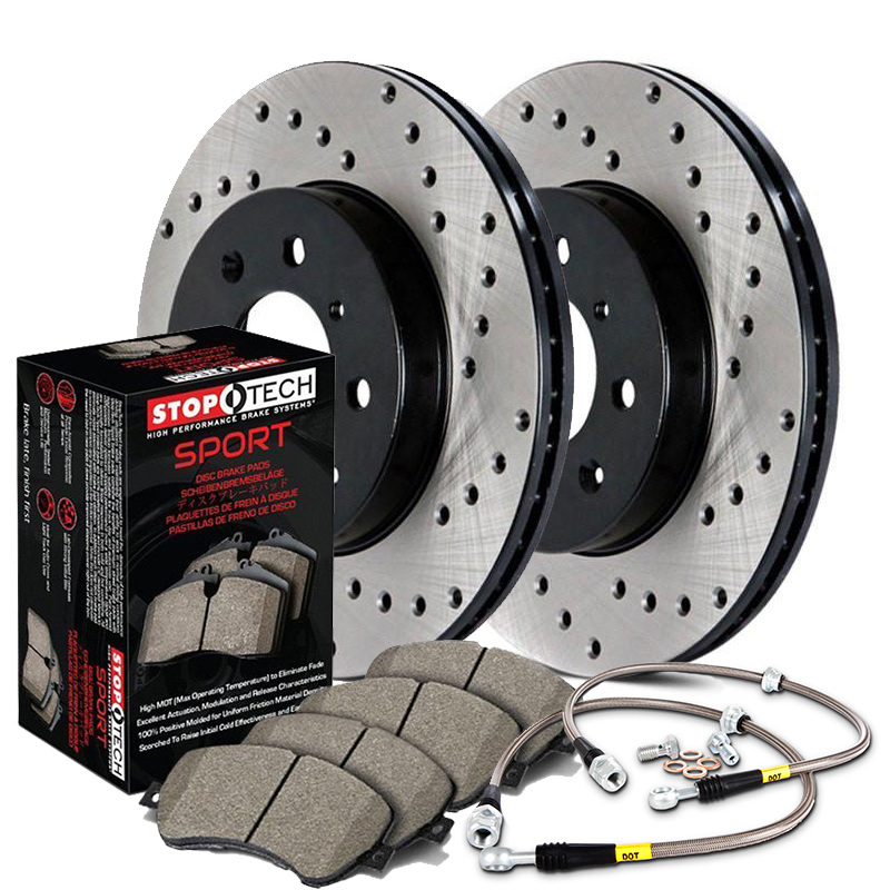 Stoptech 12-15 Civic Si Rear Drilled Sport Brake Kit
