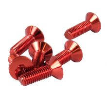 NRG Red Conical Steering Wheel Screw Upgrade Kit