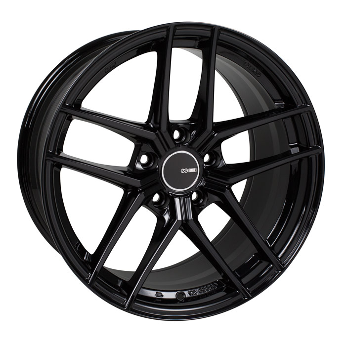 Enkei TY5 Black Wheel: 18x8 5x112 45mm Offset 72.6mm Bore