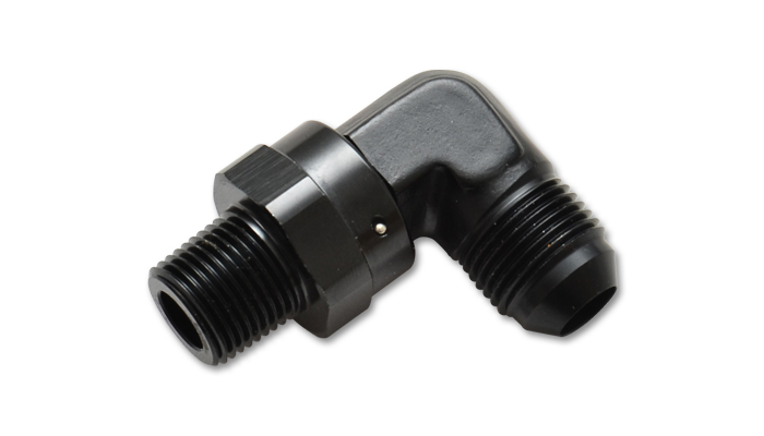 Vibrant -6AN To 1/4''NPT Male Swivel 90 Degree Adapter Fitting
