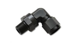 Vibrant -6AN To 3/8''NPT Female Swivel 90 Degree Adapter Fitting