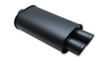 Vibrant Flat Black 2.5" Dual Tip Universal Muffler Vibrant Flat Black 2.5" Dual Tip Universal Muffler