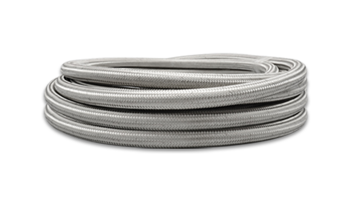 Vibrant  -10 AN Stainless Steel Braided Flex Hose 10 Foot Roll